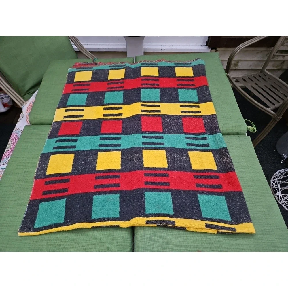 Vintage Camp Blanket Fulani HAND WOVEN Native American ? African‎ Western 72x58